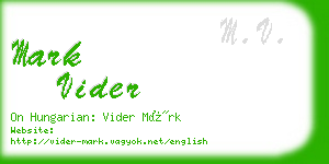 mark vider business card